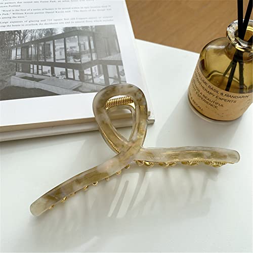 Haarspangen, Haarschmuck, Haarnadeln, Damen-Haarnadel, koreanische Version der Haarnadel aus Acetatlegierung, Hinterkopfplatte, Haarhai-Clip, C 13 cm (Farbe: F, Größe: 13 cm) (Color : D, Size : 13CM von Klauer