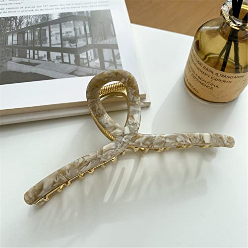 Haarspangen, Haarschmuck, Haarnadeln, Damen-Haarnadel, koreanische Version der Haarnadel aus Acetatlegierung, Hinterkopfplatte, Haarhai-Clip, C 13 cm (Farbe: F, Größe: 13 cm) (Color : E, Size : 13CM von Klauer