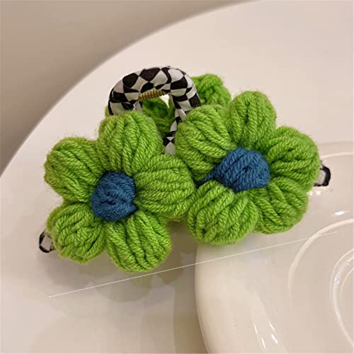 Haarspangen, Haarschmuck, Haarnadeln, Plüschblumen, große Halteklammer for Damen, süße Haarnadel, Krabben-Stirnband, Hai-Clip, Haarschmuck, Kopfbedeckung TS5332-2 (Color : TS5332 1) von Klauer