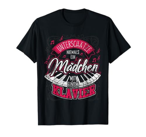 Klavier Pianist Geschenk für Klavierspieler Mädchen Piano T-Shirt Klavier Pianist Geschenk für Klavierspieler Mädchen Piano T-Shirt von Klavier Geschenk Orchester Piano Musik Mädchen
