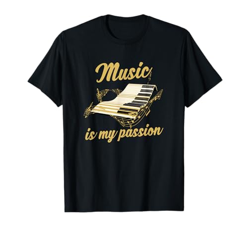 Klavier T-Shirts Pianist Geschenke - Herren & Damen Unisex T-Shirt Schwarz S - Piano Musik Keyboard Design Halbarm U-Ausschnitt - Musikliebhaber, Pianisten - 1 Count Klavier T-Shirts Pianist Geschenke - Herren & Damen Unisex T-Shirt Schwarz S - Piano Musik Keyboard Design Halbarm U-Ausschnitt - Musikliebhaber, Pianisten - 1 Count von Klavier T-Shirts Pianist Geschenke