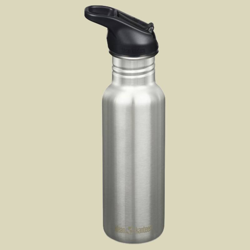Kanteen Classic Narrow (Flip Sport Cap) 532 ml grau - Farbe brushed stainless von Klean Kanteen