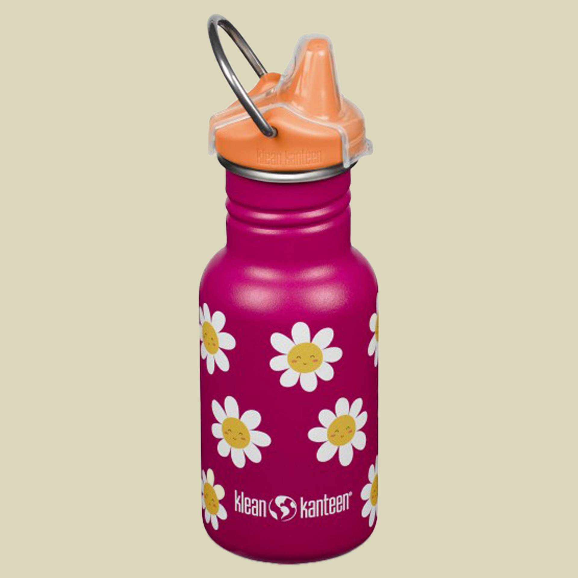 Kid Kanteen Classic Narrow mit Sippy Cap mehrfarbig Blumen 355 - Happy Flowers von Klean Kanteen