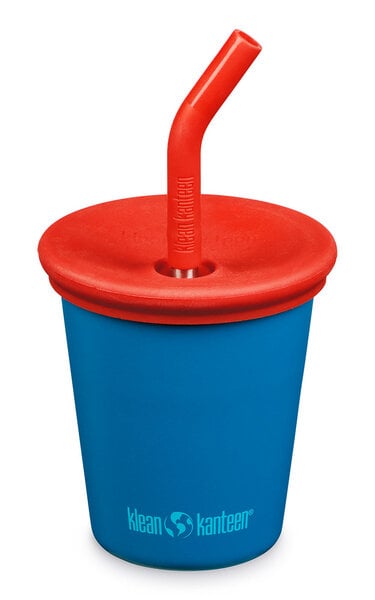 Klean Kanteen Edelstahl Trinkbecher Kid's Cup 296 ml mit Deckel und Trinkhalm von Klean Kanteen