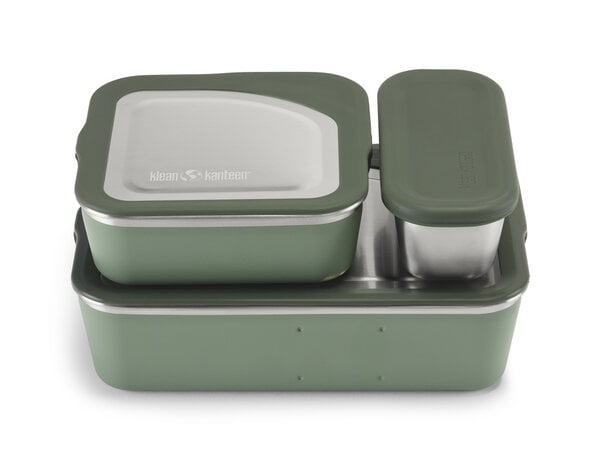 Klean Kanteen Essensbehälter Lunchbox Rise 3er Set auslaufsicher - 90% Recycling-Edelstahl von Klean Kanteen