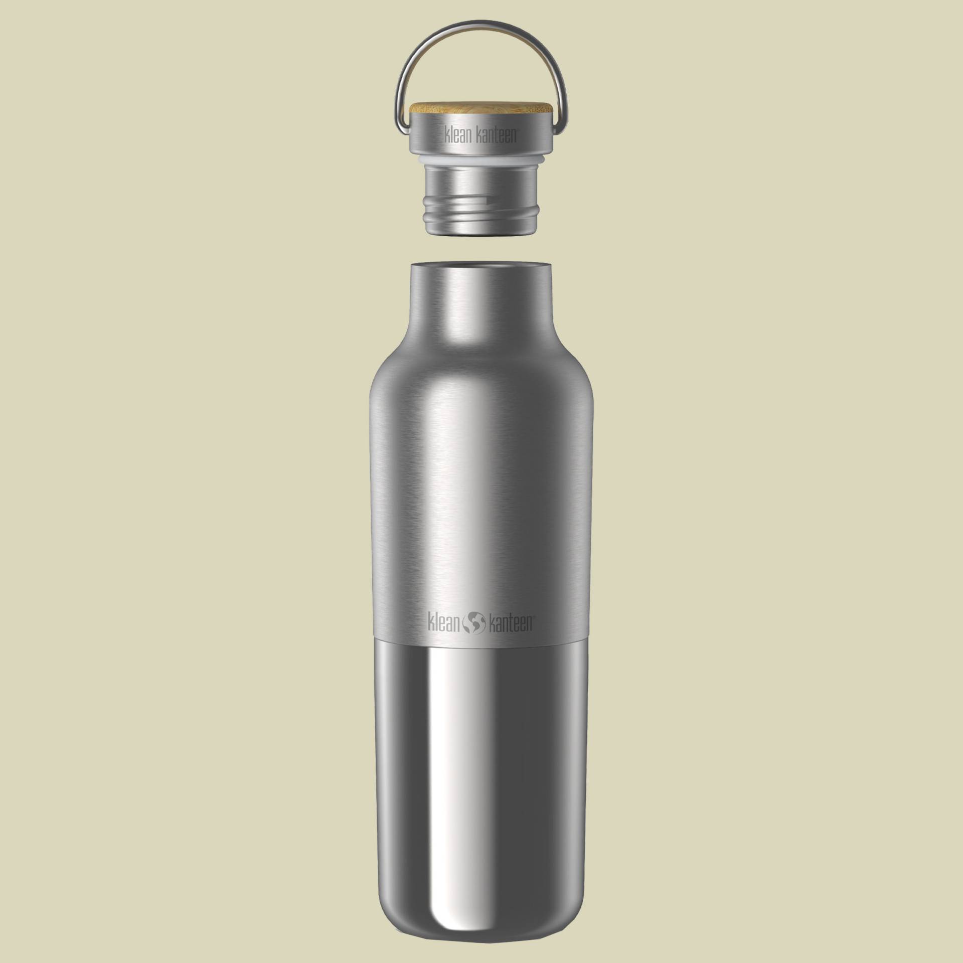 Rise Reflect 592 ml (Bamboo Cap) 592 ml silber von Klean Kanteen
