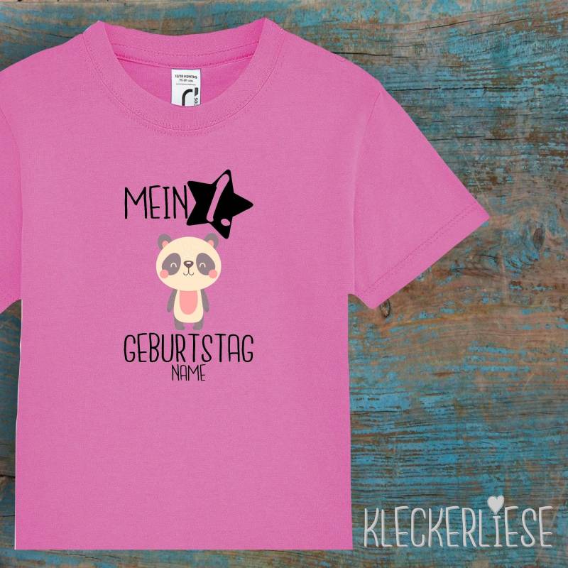 Kinder Baby Shirt Mit Wunschname Kleinkind "Mein 1. Geburtstag Pandabär Wunschname" T-Shirt Jungen Mädchen von Kleckerliese
