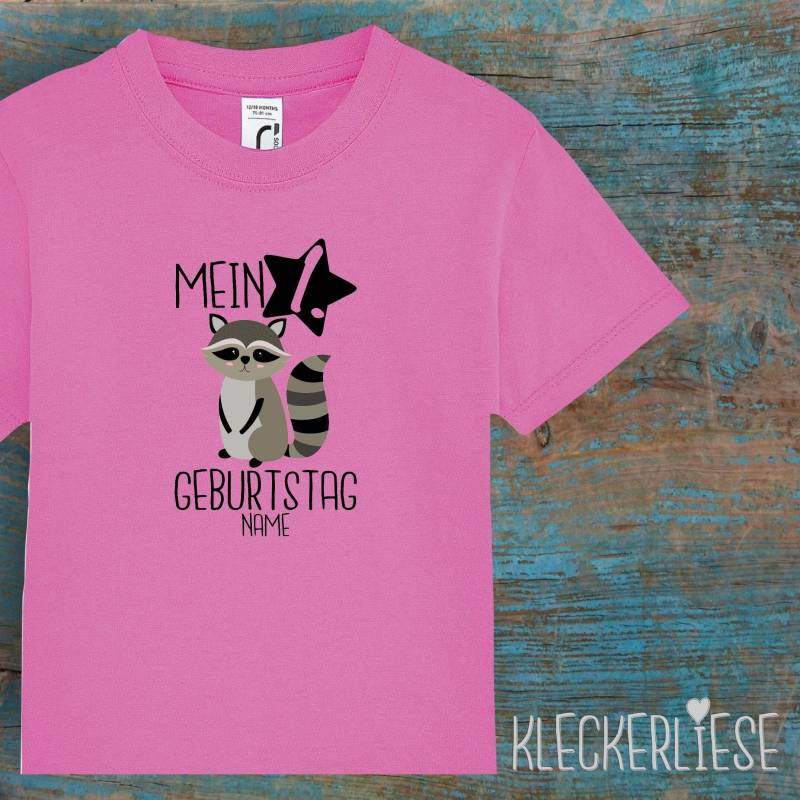 Kinder Baby Shirt Mit Wunschname Kleinkind "Mein 1. Geburtstag Waschbär Wunschname" T-Shirt Jungen Mädchen von Kleckerliese