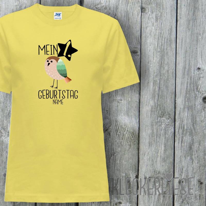 Kinder T-Shirt Mit Wunschname "Mein 1. Geburtstag Vogel Wunschname" Shirt Jungen Mädchen Baby Kind von Kleckerliese