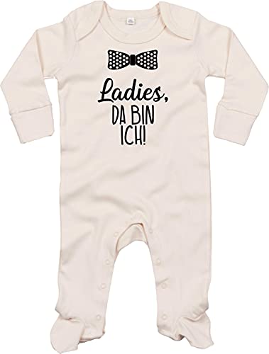 Kleckerliese Baby Body Schlafanzug Strampler Langarm Junge Mädchen Ladies da Bin ich, Natural 0-3 Monate von Kleckerliese