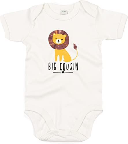 Kleckerliese Baby Body Sprüche Jungen Mädchen Motiv Tiere Löwe Indianer Tiermotiv Big Cousin Kurzarm, OrganicNatural, 12-18 Mon von Kleckerliese