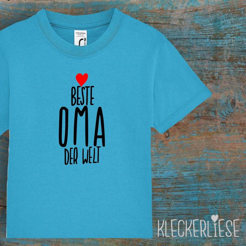 Kleckerliese Kinder Baby Shirt Kleinkind "Beste Oma Der Welt" Jungen Mädchen T-Shirt von Kleckerliese