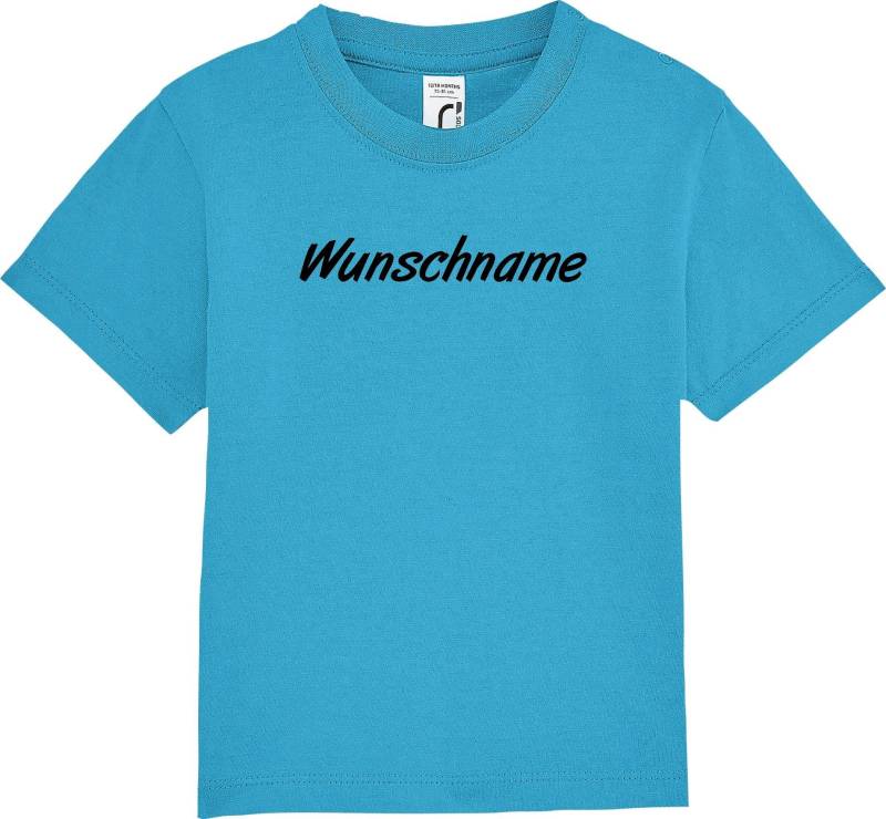 Kleckerliese Kinder Baby Shirt Kleinkind "Wunschname Name Wunschtext" Mit Wunschnamen Jungen Mädchen T-Shirt von Kleckerliese