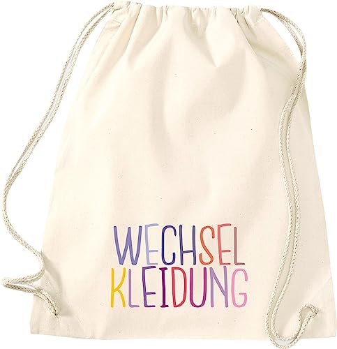 Kleckerliese Turnbeutel Schule Kindergarten Wechselkleidung Kinder Rucksack Tasche, natur von Kleckerliese