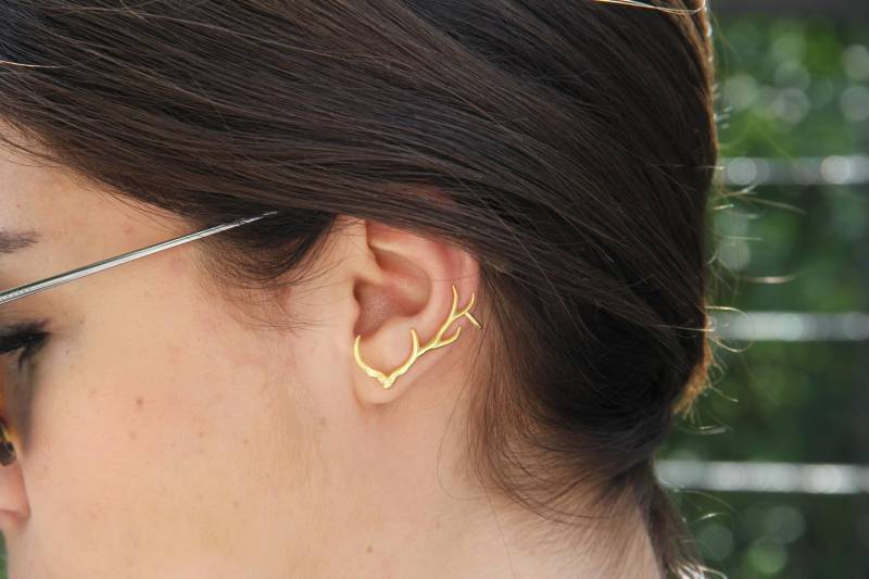 Antler-Ohr-stulpe - Horn-Ohr-stulpe von KleeJewelryStudio