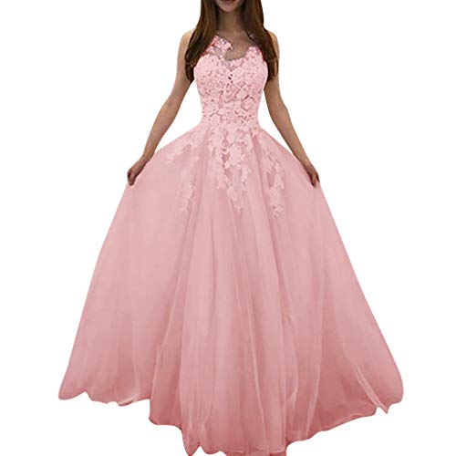 Dasongff Damen Spitze Tüll Abendkleid Lang Ballkleid Hochzeit Brautjungfernkleid Elegant Cocktailkleid Multi-Way Maxikleid Lang Chiffon Party Kleid Prinzessin Tüllrock S-XXXXXL von Kleider Damen Dasongff