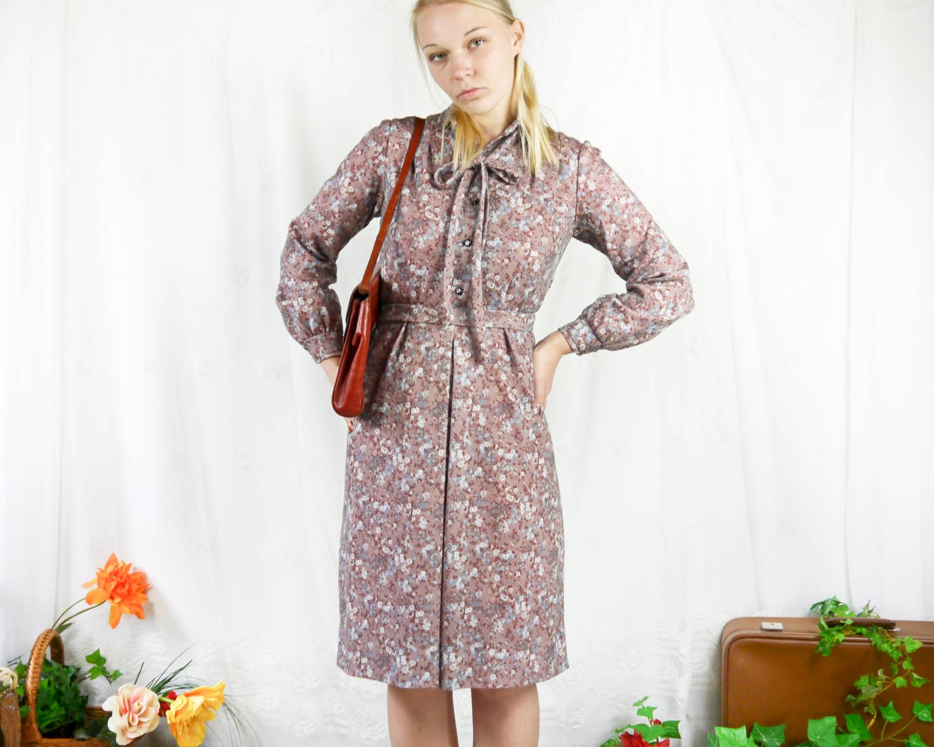 Vintage 60Er 70Er Geblümtes Wollkleid S-M Vintage 60Er 70Er Geblümtes Wollkleid S-M von KleiderKatzeVintage