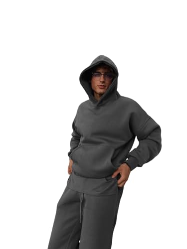 Kleidermafia Oversize Basic Hoodie - Anthracite-M/Anthracite von Kleidermafia