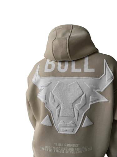 Kleidermafia Oversize Bull Hoodie - Bleached Sand-M/Bleached Sand von Kleidermafia