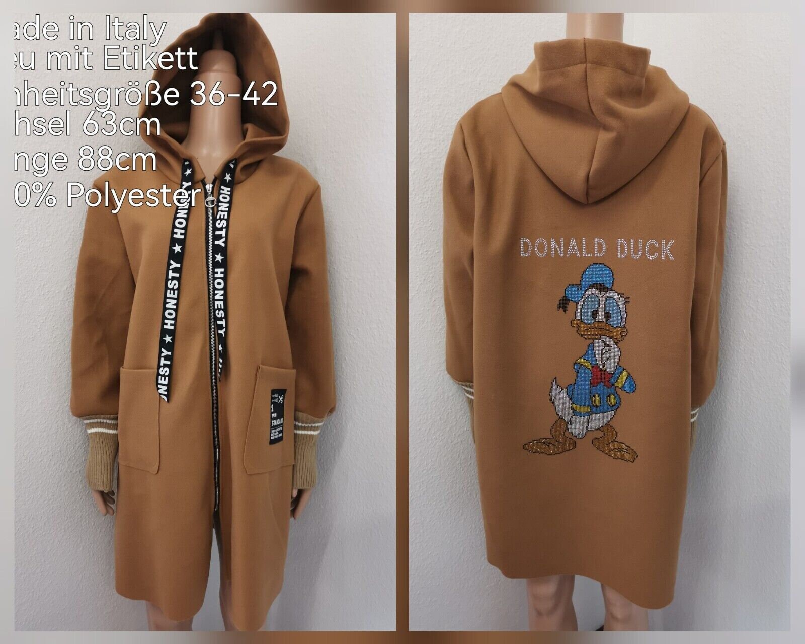Donald Duck Glitzer Übergangsjacke Größe 36-42 von KleiderstubeN