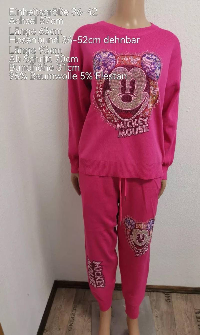 Mickey Mouse Glitzer Jogginganzug Größe 36-42 von ByKleiderstubeNixxs