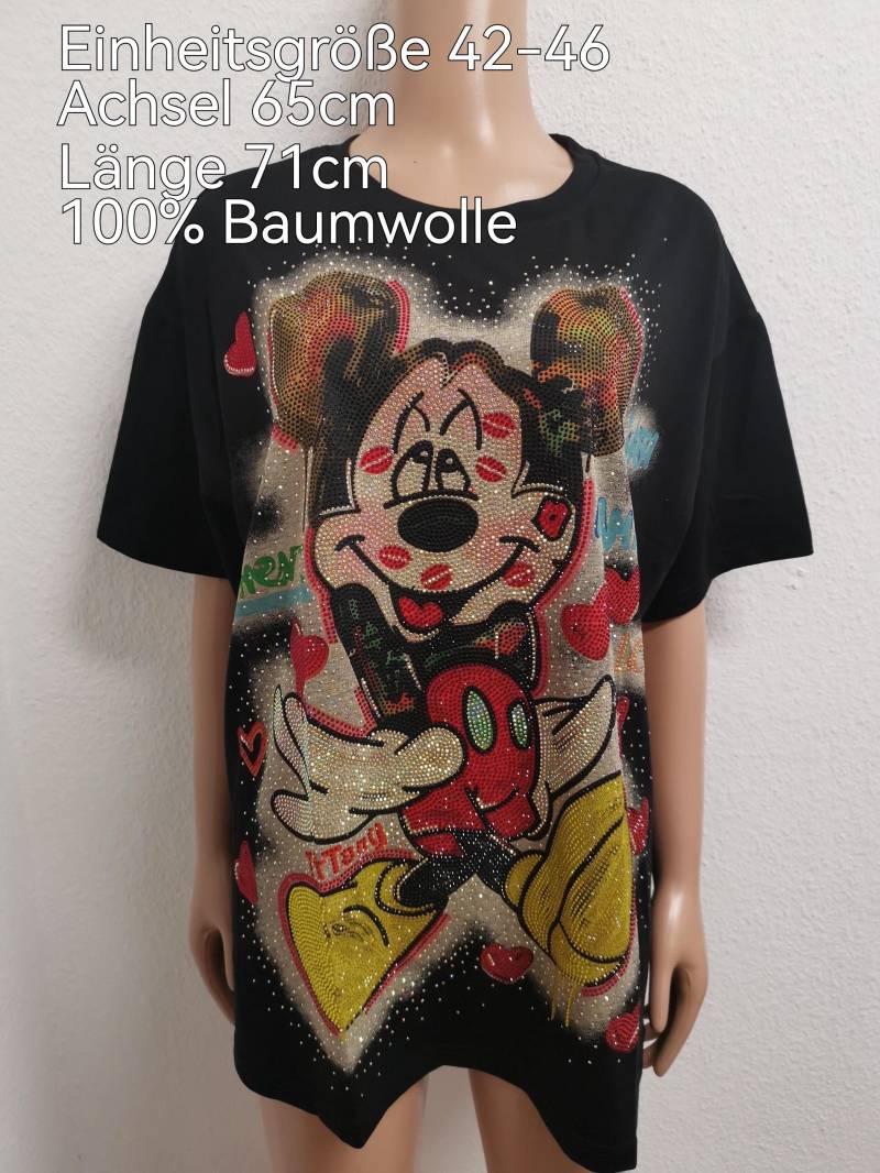Mickey Mouse Glitzer Shirt Größe 42-46 von ByKleiderstubeNixxs