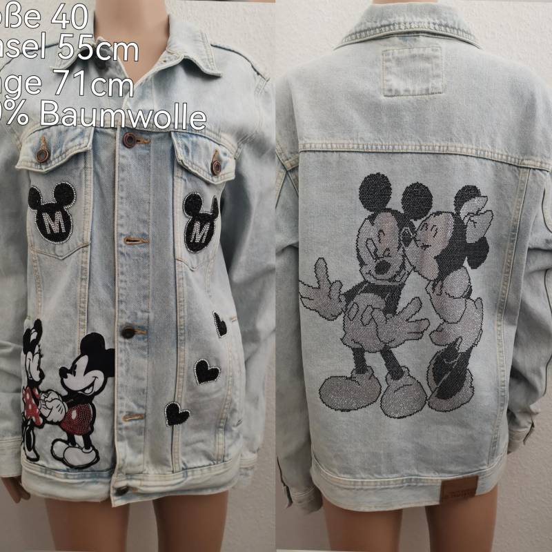 Mickey Mouse Jeansjacke Größe 40 von ByKleiderstubeNixxs