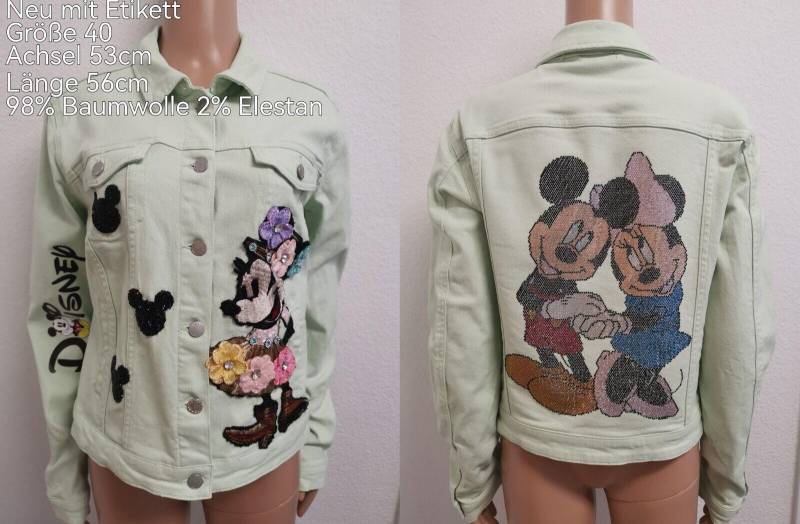 Mickey Mouse Jeansjacke Größe 40 von ByKleiderstubeNixxs