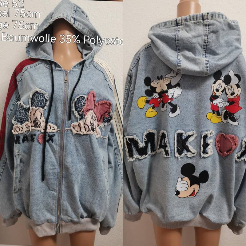 Mickey Mouse Jeansjacke Größe 52 von ByKleiderstubeNixxs