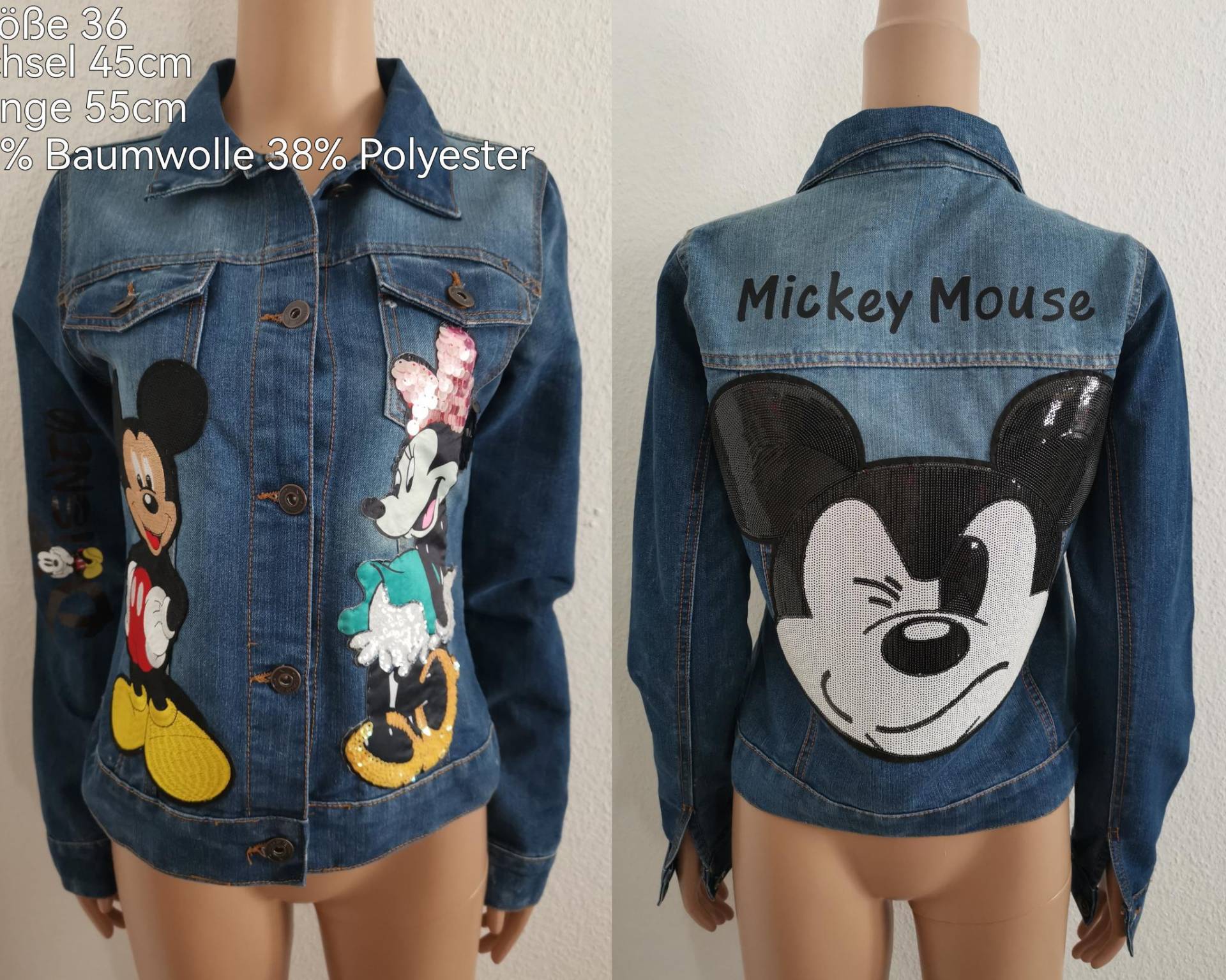 Mickey Mouse - Minnie Jeansjacke Größe 36 von KleiderstubeN