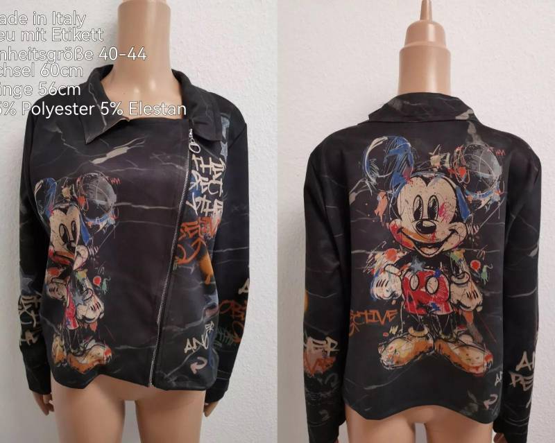 Mickey Mouse Velour - Jacke Größe 40-44 Mickey Mouse Velour - Jacke Größe 40-44 von ByKleiderstubeNixxs