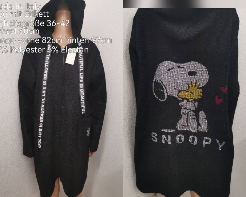 Snoopy Glitzer Mantel Größe 36-42, 44-48, Und 48-52 von ByKleiderstubeNixxs