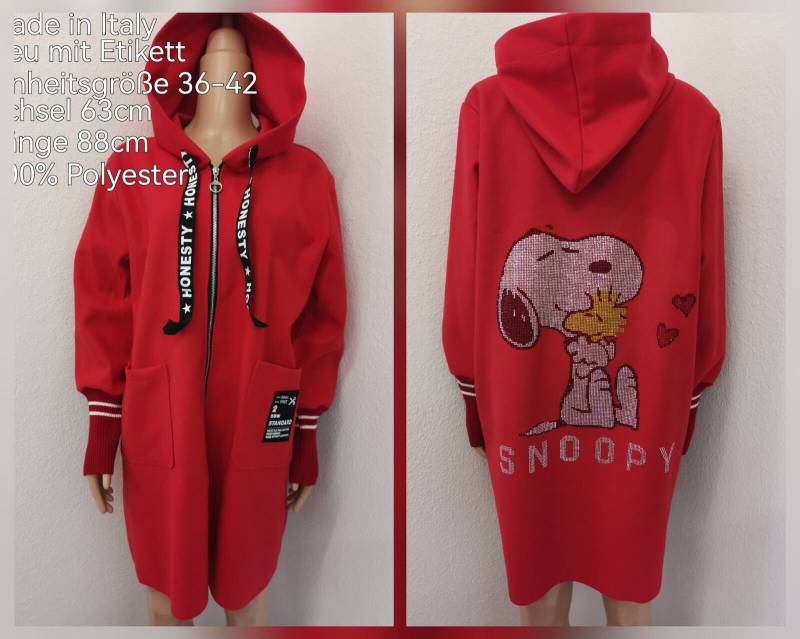 Snoopy Glitzer Übergangsjacke Größe 36-42 von ByKleiderstubeNixxs