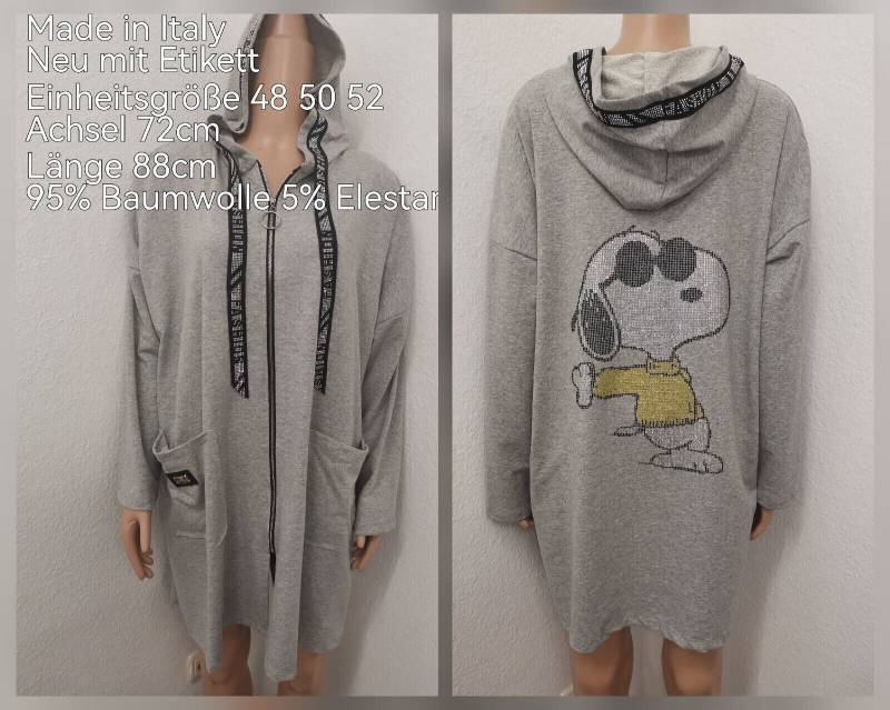 Snoopy Glitzer Übergangsjacke Größe 48-52 von ByKleiderstubeNixxs