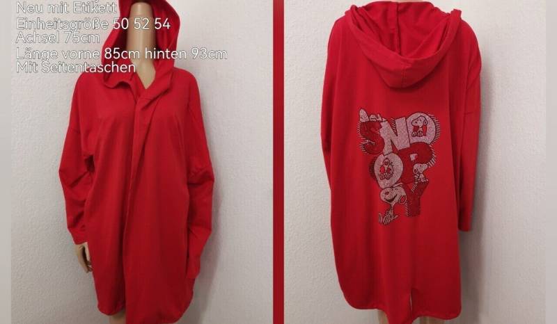 Snoopy Glitzer Übergangsjacke Größe 50-54 von ByKleiderstubeNixxs
