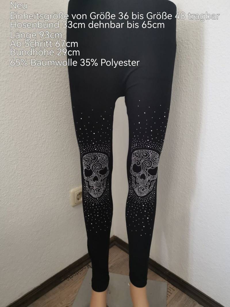Totenkopf Glitzer Leggins Größe 36 Bis 48 Tragbar Totenkopf Glitzer Leggins Größe 36 Bis 48 Tragbar von ByKleiderstubeNixxs