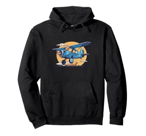 Flugzeug Herren Dame Kinder Geschenk für Pilot Flieger Blau Pullover Hoodie Flugzeug Herren Dame Kinder Geschenk für Pilot Flieger Blau Pullover Hoodie von Kleidung Aufdruck Luftfahrt Nerd Airplane Piloten