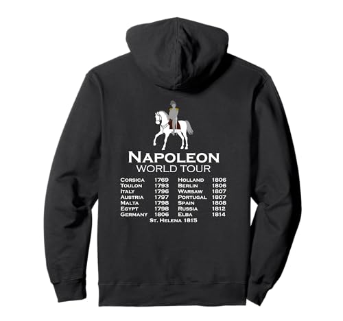 Napoleon Bonaparte World Tour Geschichtswitz für Männer Pullover Hoodie von Kleidung aus dem Napoleonischen Französischen