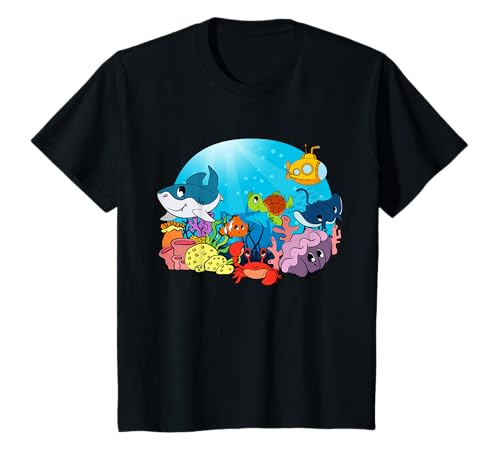 Unterwasser im Meer Geschenk für Kinder - Mädchen und Jungen T-Shirt Unterwasser im Meer Geschenk für Kinder - Mädchen und Jungen T-Shirt von Kleidung für Kinder von mokido