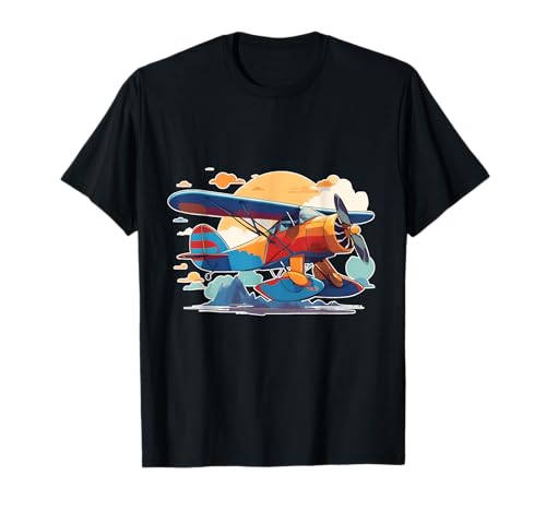 Motiv mit Flugzeug I Herren Dame I Geschenk Pilot I Flieger T-Shirt von Kleidung mit Aufdruck Luftfahrt Nerd Airplane