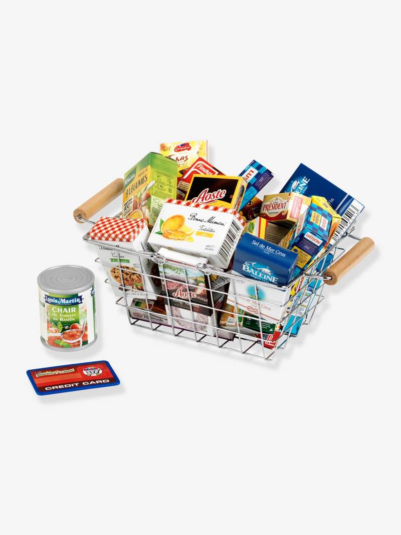 Einkaufskorb mit Marken-Lebensmittel für Kinder klein von Klein