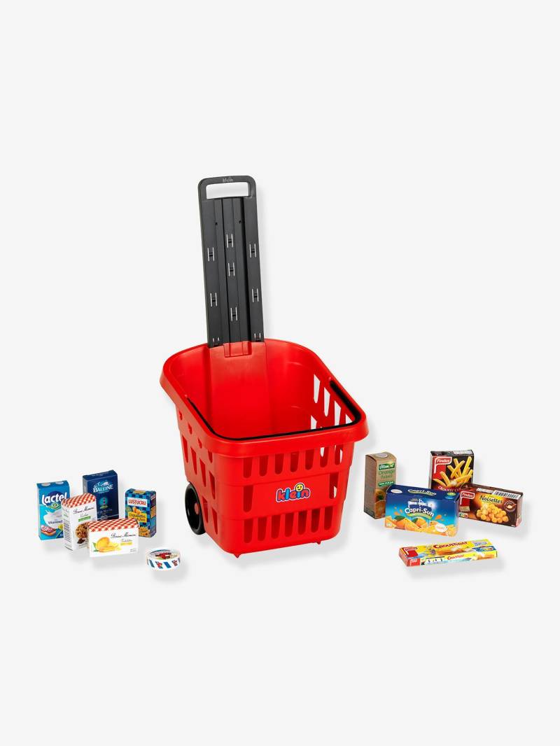Einkaufskorb mit Rollen und Spiel-Lebensmitteln für Kinder klein von Klein