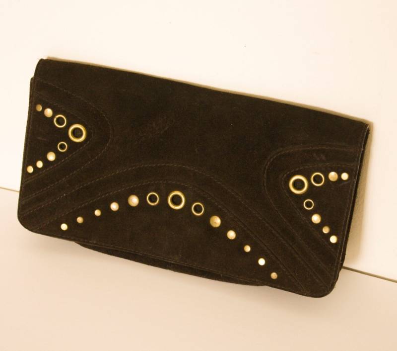 Braunwildleder Kupplung von KleinDesignVintage