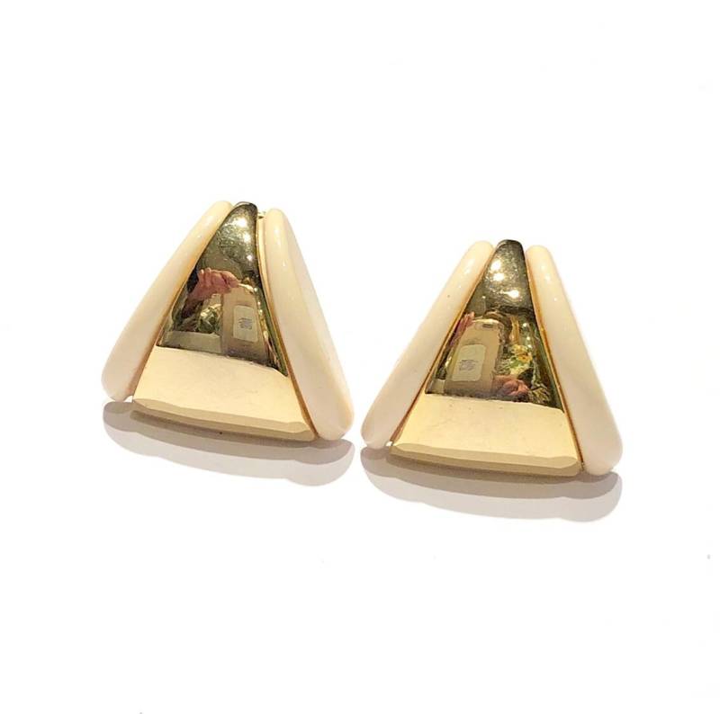 Napier Gold Auf Beige Vintage Ohrringe Napier Gold Auf Beige Vintage Ohrringe von KleinDesignVintage