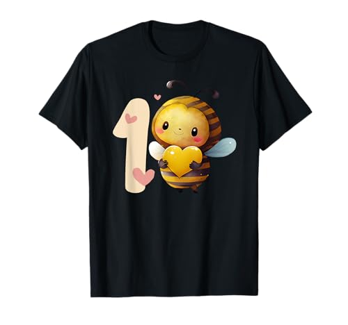 Kleine Biene mit Herz Kinder Geburtstag 1 Jahr Mädchen T-Shirt Kleine Biene mit Herz Kinder Geburtstag 1 Jahr Mädchen T-Shirt von Kleine Biene Geburtstag für Mädchen Kinder