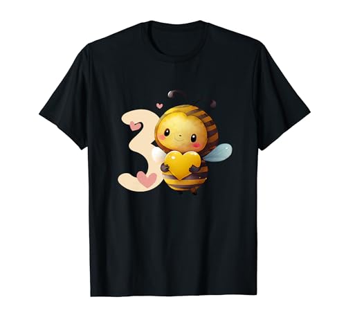 Kleine Biene mit Herz Kinder Geburtstag 3 Jahre Mädchen T-Shirt Kleine Biene mit Herz Kinder Geburtstag 3 Jahre Mädchen T-Shirt von Kleine Biene Geburtstag für Mädchen Kinder