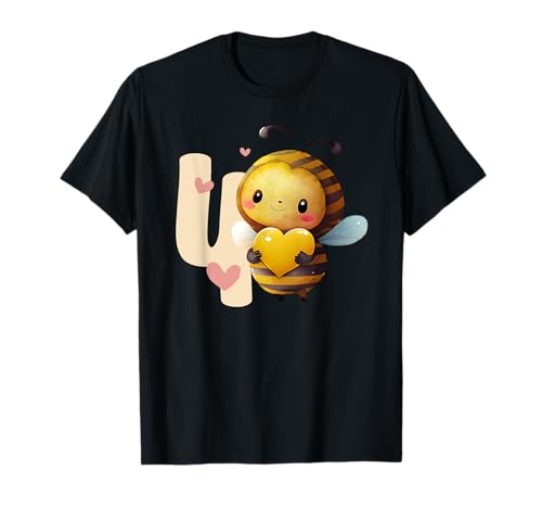 Kleine Biene mit Herz Kinder Geburtstag 4 Jahre Mädchen T-Shirt Kleine Biene mit Herz Kinder Geburtstag 4 Jahre Mädchen T-Shirt von Kleine Biene Geburtstag für Mädchen Kinder