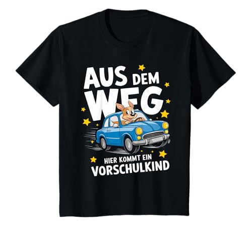 Kinder Hund in Auto - Aus dem Weg Vorschule T-Shirt Kinder Hund in Auto - Aus dem Weg Vorschule T-Shirt von Kleine Geschenke für Kinder