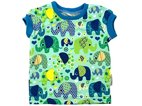 Kleine Könige Baby Kinder T Shirt Jungen · Modell Elefant Elefantenparty türkis, Petrol · Ökotex 100 Zertifiziert · Größe 62/68 von Kleine Könige