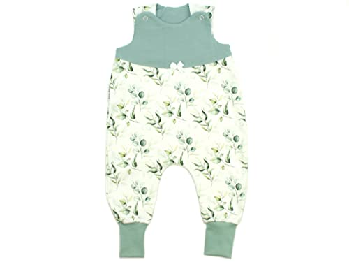 Kleine Könige Baby Strampler Mädchen Baby Body · Modell Eukalyptus mint weiß geteilt, mint · Ökotex 100 zertifiziert · Größe 50/56 von Kleine Könige